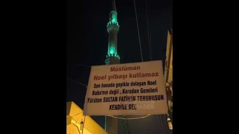 Çilek Mahallesi'nde Pankart Dikkat Çekti