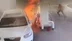 Suudi Arabistan'da Lüks Araç Benzin Alırken Yandı