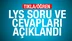 LYS soru ve cevapları açıklandı!