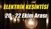 Elektrik Kesintisi, ADANA, HATAY, KİLİS, MERSİN ve OSMANİYE 20 Ekim - 22 Ekim Arası