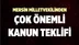 Mersin Milletvekilinden Önemli Kanun Teklifi