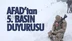 AFAD'tan Van Bahçesaray’daki İkinci Çığ Altında Kalanlara Müdahale Konusunda 5. Basın Duyurusu