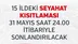 15 İldeki Seyahat Kısıtlaması 31 Mayıs Saat 24.00 İtibariyle Sonlandırılacak