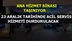 23 Aralık Tarihinde Ana Hizmet Binasının Taşınmasından Dolayı Acil Servis Hizmeti Eski Binada Durdurulacak