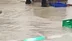 Samsun Havza'da Sağanak Yağmurda Görev Yapan Polis Memuru Sel Sularıyla Mücadele Etti
