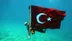 Muğla Fethiye'de 19 Mayıs Bayramı Su Altında Dalgıçlarla Kutlandı