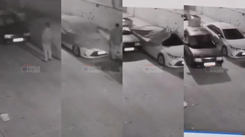 Mersin’de " Pes" Dedirten Hırsızlık: Otomobil Çadırını Kendi Aracına Toplayıp Kaçtı!
