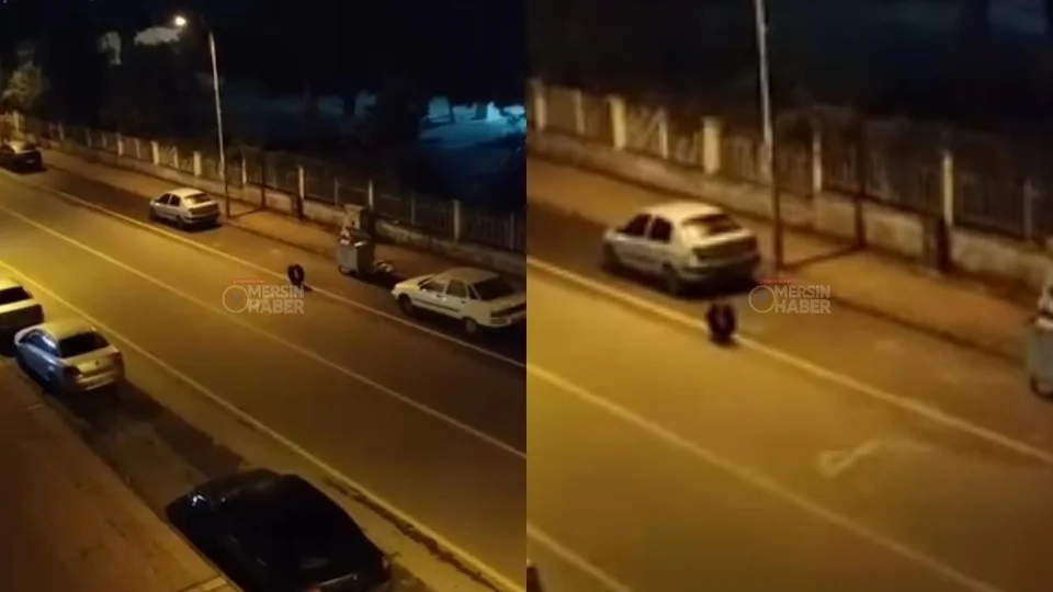 Gece Yarısı Gizemli Lastik: Zeytinlibahçe’de Kendi Başına Yuvarlanan Lastik Şaşkınlık Yarattı