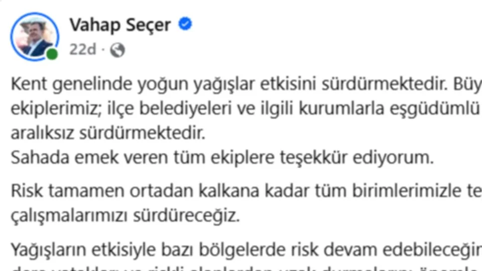 Mersin'de Sağanak ve Fırtına Alarmı: Başkan Vahap Seçer'den Son Dakika Açıklaması Geldi!