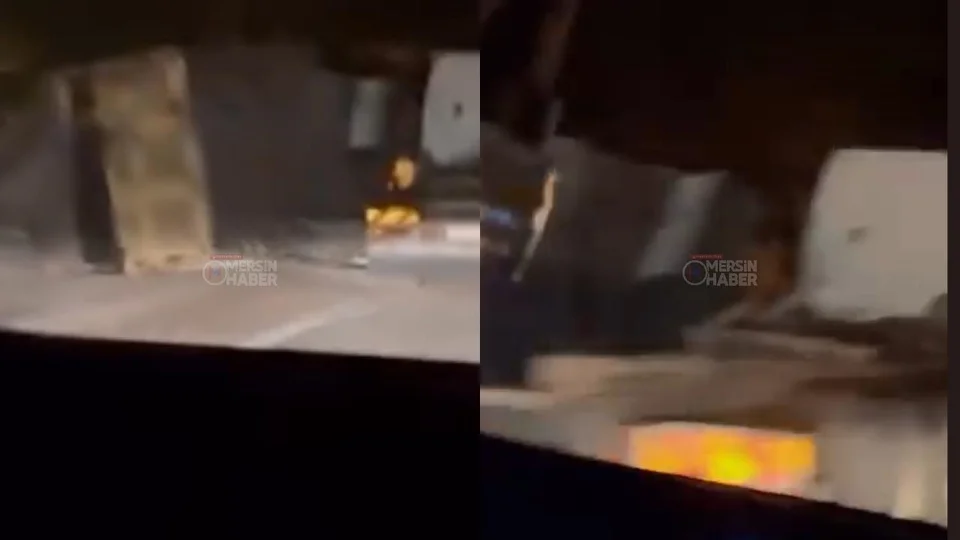 Aydıncık’ta Seyir Halindeki Kamyonun Kasası Koptu