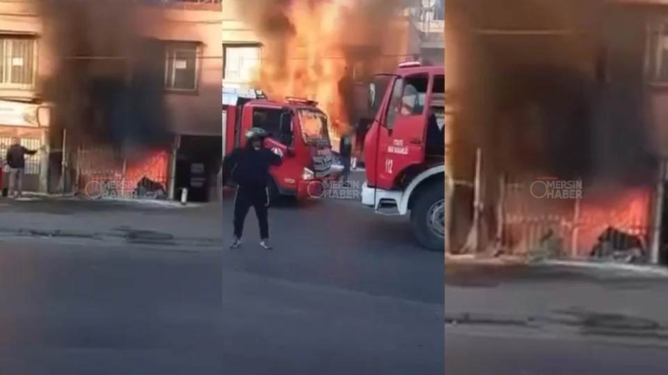 Ataş Yolunda Bulunan İş Yerinde Yangın: Maddi Hasar Oluştu