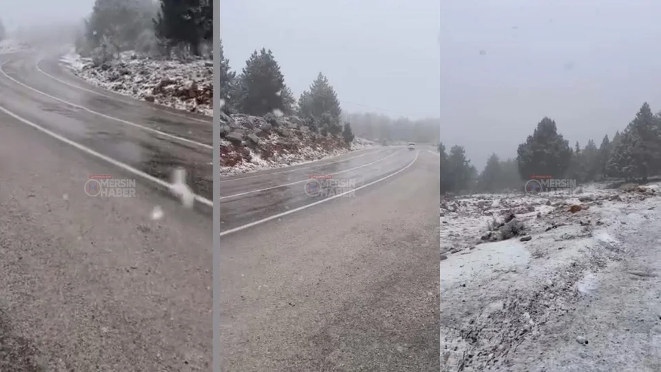 Mersin’in Yüksek Kesimlerinde Kar Yağışı Başladı