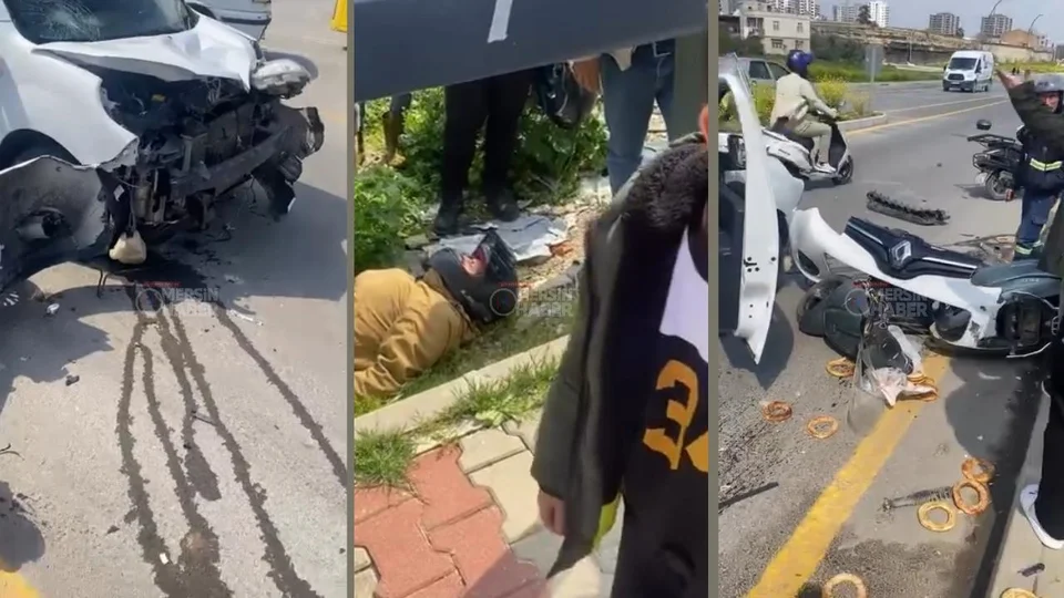 Tarsus’ta Otomobil İle Motosiklet Çarpıştı: 1 Yaralı