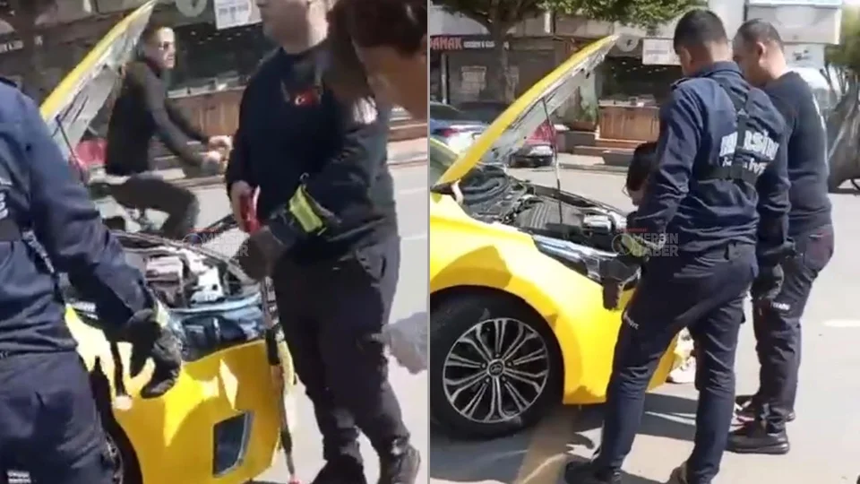 Taksiden "MİYav" Sesi Geldi, İtfaiye Seferber Oldu!