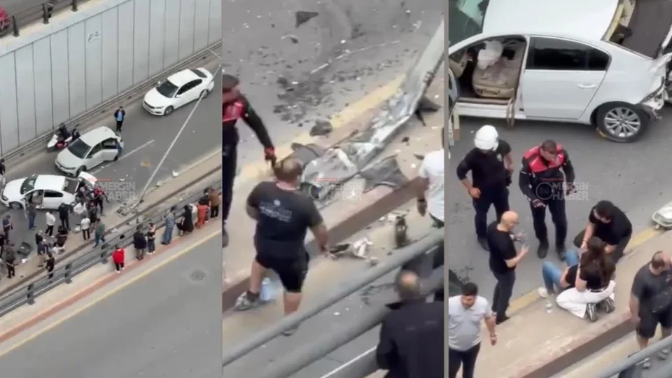 Sevgi Katlı Kavşağı’nda Zincirleme Kaza: 5 Araç Birbirine Girdi