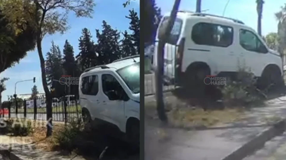 Tarsus Nato Yolu’nda Maddi Hasarlı Kaza: Araç Önce Bariyere Sonra da Ağaca Çarptı