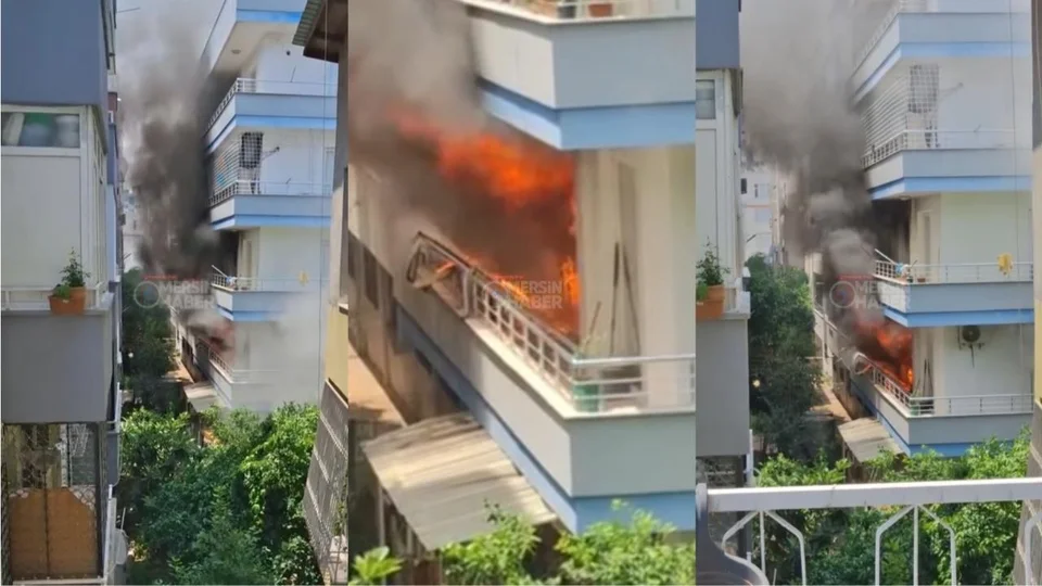 Yenişehir Cumhuriyet’te 4 Katlı Binanın 1. Katında Yangın Çıktı: İtfaiye Müdahale Ediyor