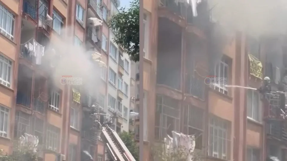 Akdeniz’de 6 Katlı Apartmanın 2. Katında Yangın: İtfaiye Kısa Sürede Söndürdü!