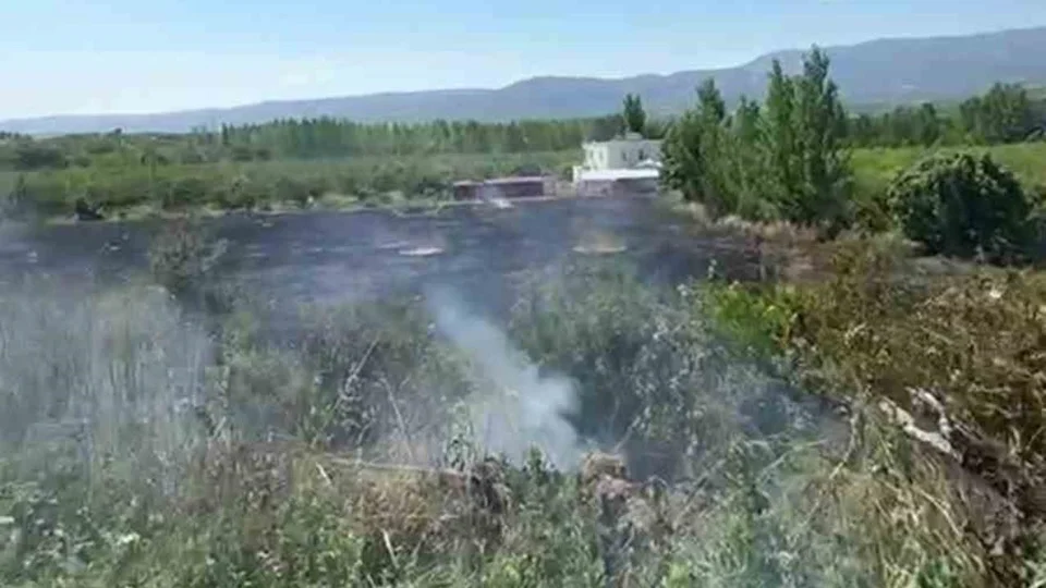 Mut’ta 15 Dönümlük Bahçe Yangında Küle Döndü