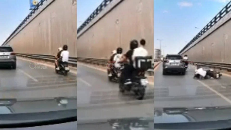 Sevgi Katlı Kavşağı'nda Sollama Yapmak İsteyen Motosiklet Kazaya Yol Açtı