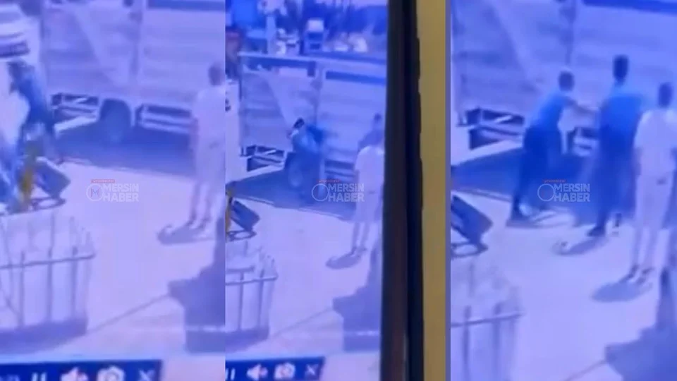 Akdeniz’de İki Kişi Arasında Çıkan Uçan Tekmeli Kavga Kameralarda
