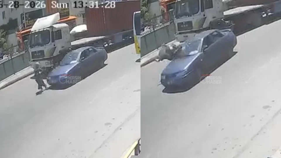 Genç Kadın Aniden Yola Fırladı! Akdeniz Gündoğdu’da Feci Kaza Anı Kamerada