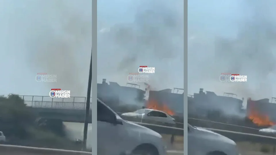 Çeşmeli Otoban Çıkışında Yangın