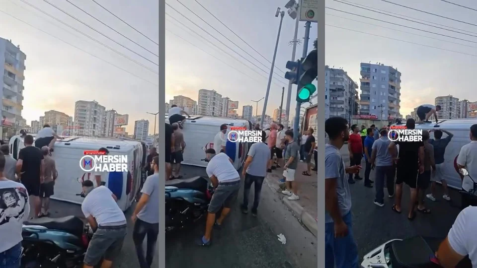 Soli Kavşağında Otomobil İle Ambulans Çarpıştı: Ambulans Devrildi, Yaralılar Var!