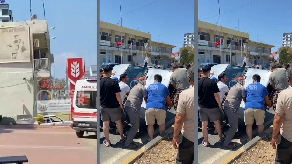 Erdemli’de Takla Atan Araçta Mucize: 3 Kişi Burnay Kanamadan Çıktı!