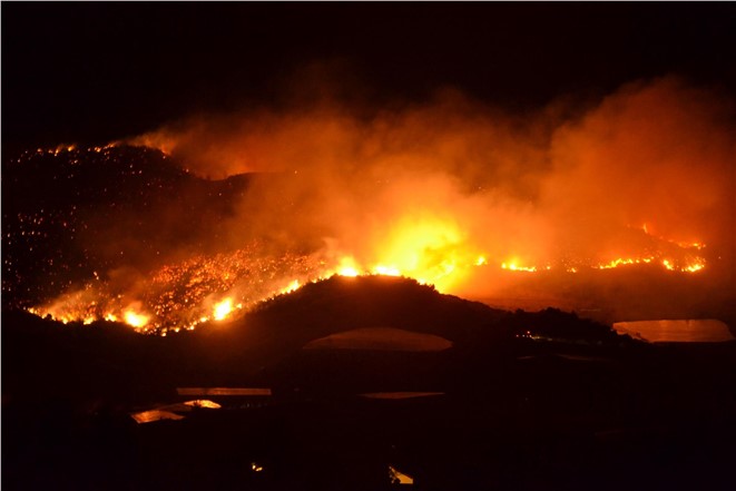 Anamur'da Kızılçam ve Makilik Alanda Orman Yangını