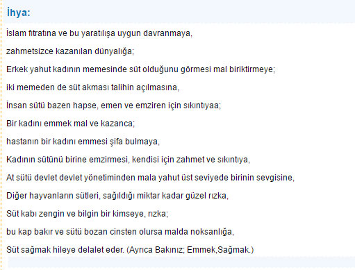 Rüyada Süt görmek