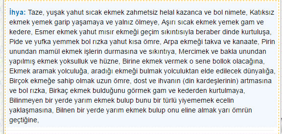 Rüyada Ekmek görmek