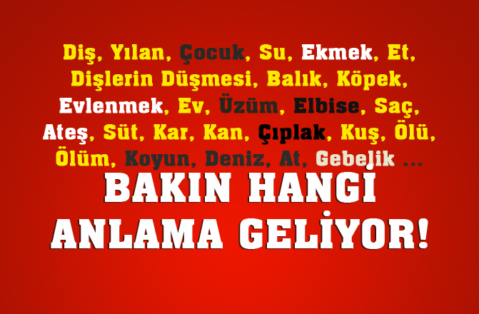 Rüyada Görülen Şeylerin Ne Anlama Geldiği, Rüya Yorumları