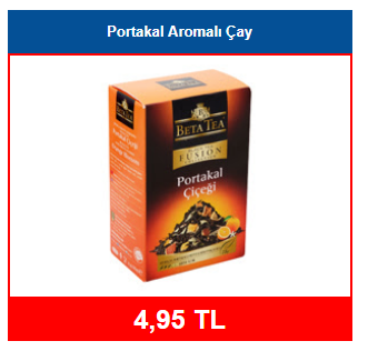 Portakal Aromalı Çay  4,95 TL