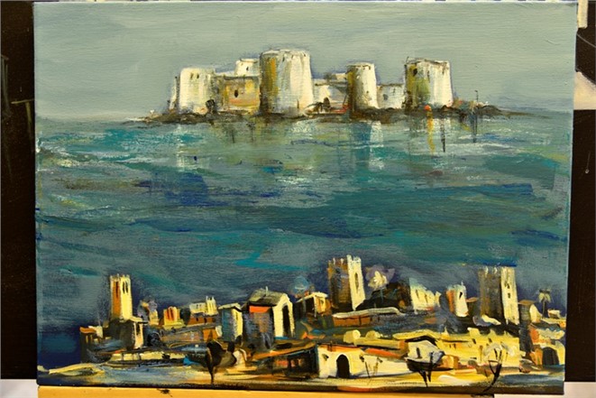 Sanatçıların “Mersin Uluslararası Ressamlar Buluşması” Çalışmaları