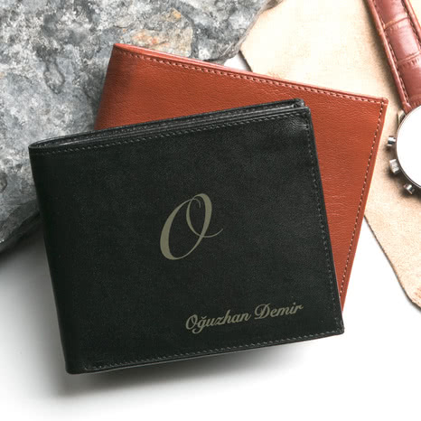 Kişiye Özel Baskılı Erkek Cüzdanı