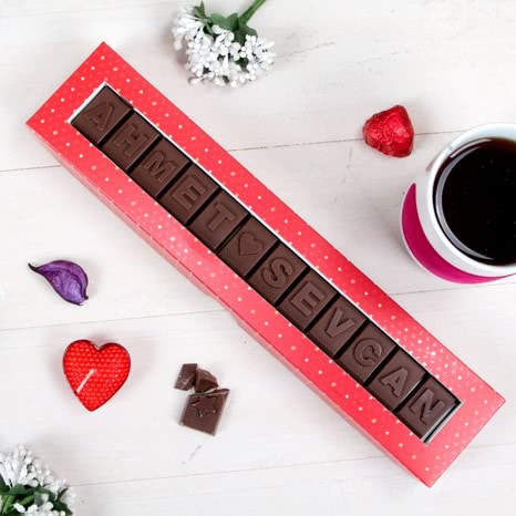 Kişiye Özel İsim Yazılı Harf Çikolata