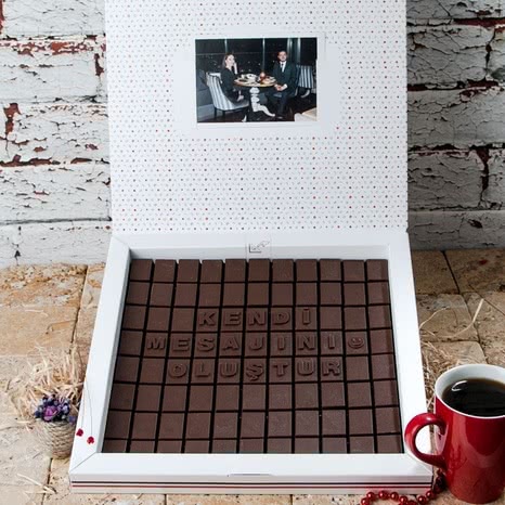 Kişiye Özel Mesajlı Harf Çikolata 88 Harf