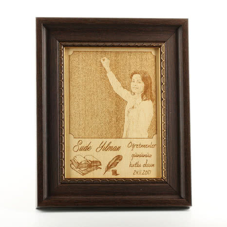 Öğretmenler Gününe Özel Çerçeveli Mini Boy Ahşapfoto_