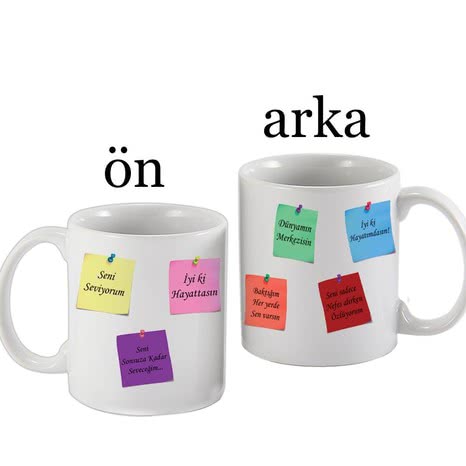 Sevgiliye Özel Not Kupa