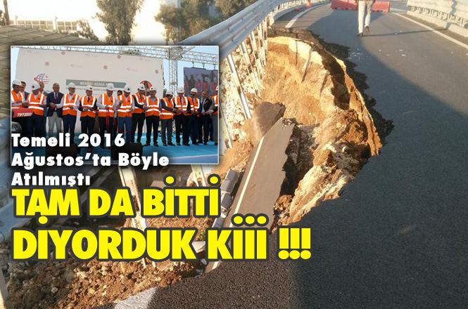 Liman-Hal Köprülü Kavşağı Tam Bitti Derken, Yağmur Sonrası Bir Noktada Çökme Oldu