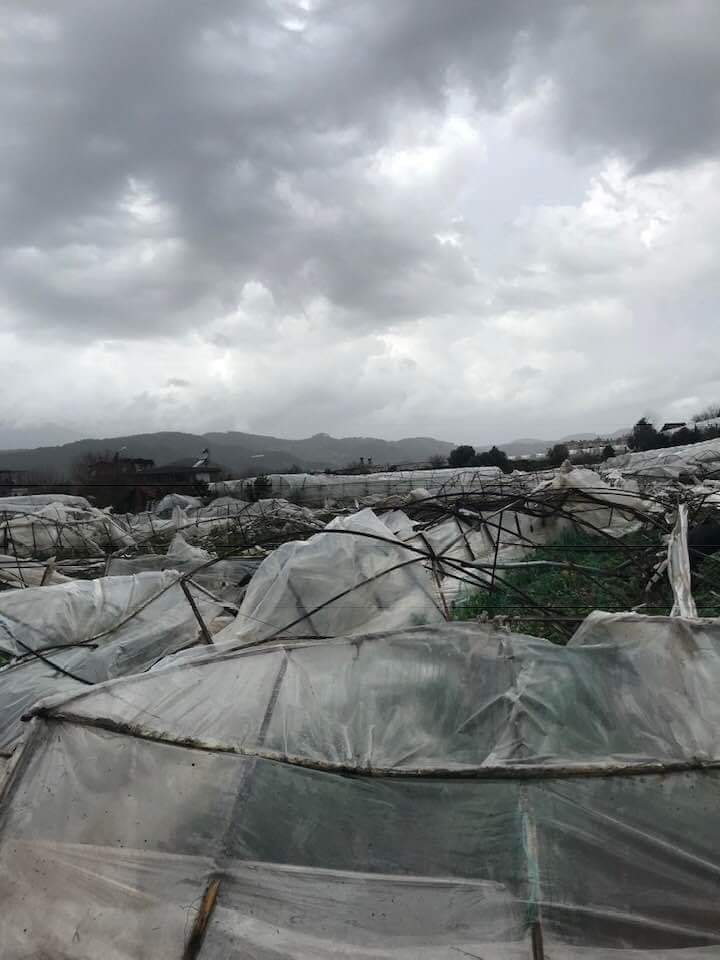 Bölgedeki Seralarda Hasar Büyük