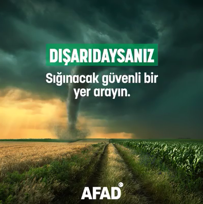 Dışarıdaysanız, Sığınacak güvenli bir yer arayın