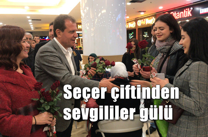 Seçer çiftinden sevgililer gülü