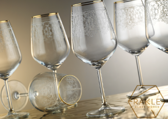 Galata 6’lı Yaldızlı Ayaklı Su Bardağı