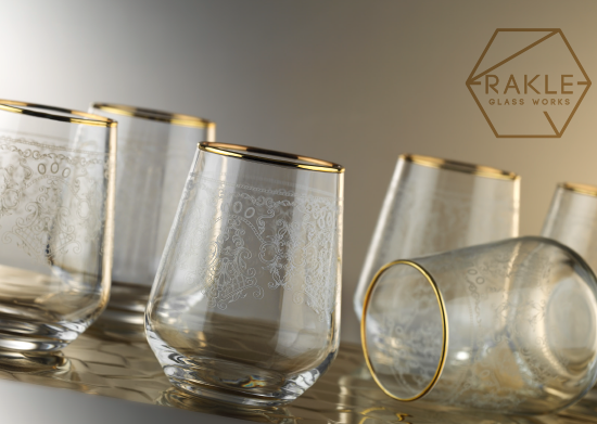 Galata 6’lı Yaldızlı Meşrubat Bardağı