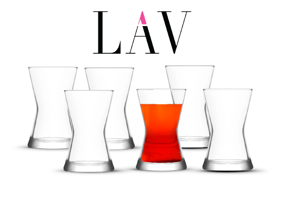 6’lı Derin Çay Bardağı LAV