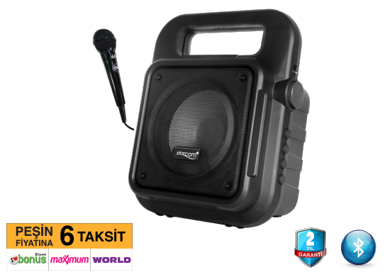 Taşınabilir Mikrofonlu Bluetooth Speaker Amfi