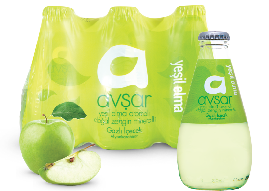 Yeşil Elma Aromalı Mineralli Gazlı İçecek Avşar 6x200 ml