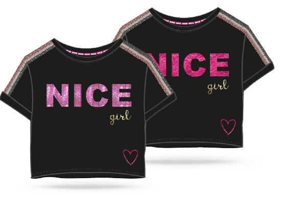 Pullu Tişört Kız Çocuk